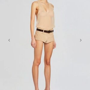 Micro mini retrofete suede shorts